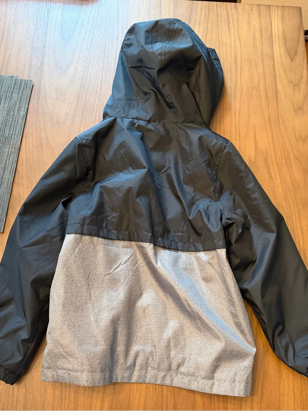 Carter's Black & Silver Hooded Raincoat with Red Lining